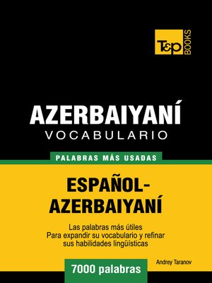cover image of Vocabulario Español-Azerbaiyaní